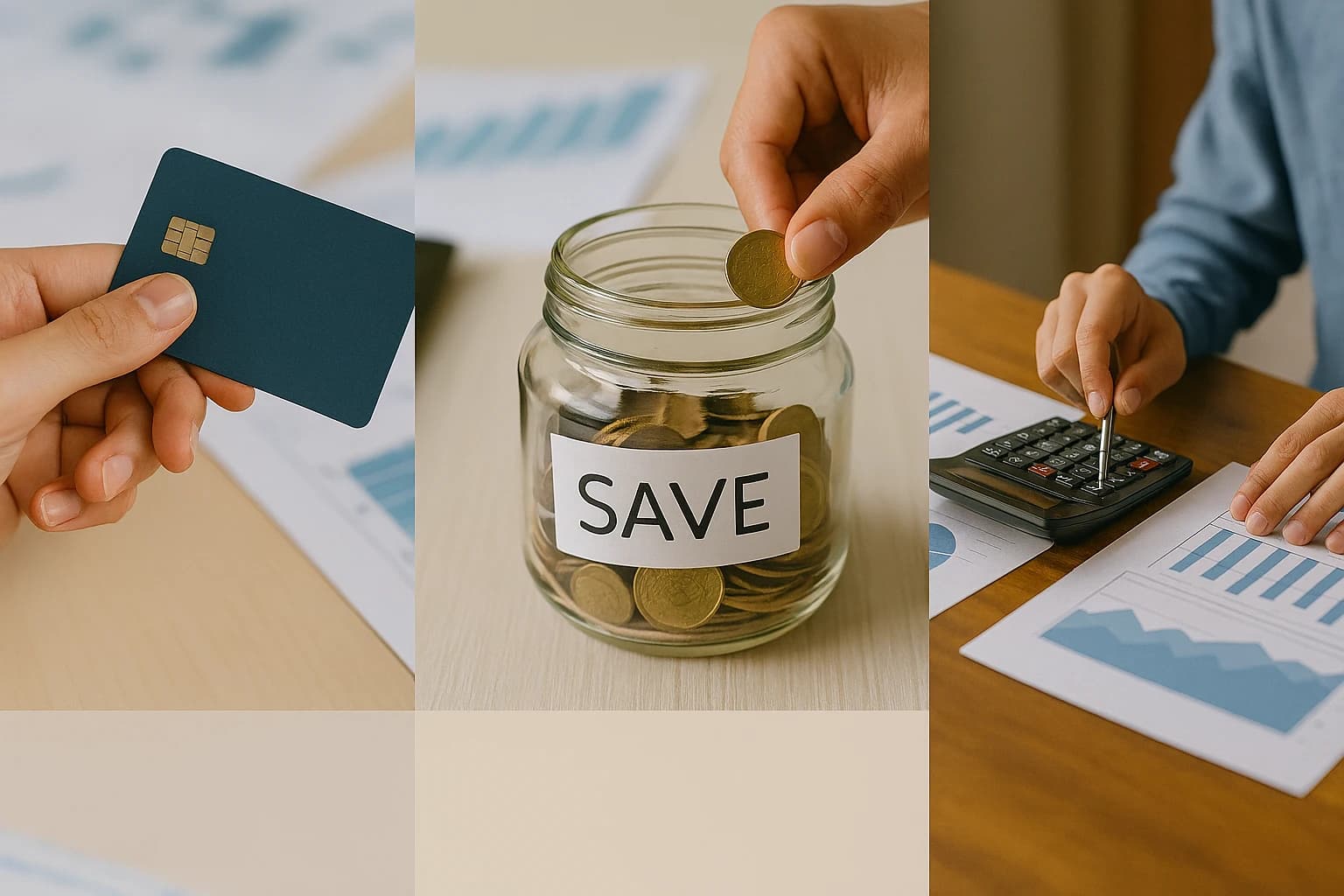 Financial Education infographic with charts